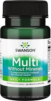 Фото Swanson Multi Without Minerals Daily Formula 30 капсул