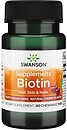 Фото Swanson Supplemelts Biotin 5000 мгк зі смаком вишні 60 пігулок