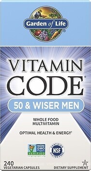 Фото Garden of Life Vitamin Code Men 50+ 240 капсул