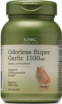 Фото GNC Odorless Super Garlic 1100 мг 100 пігулок
