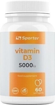 Фото Sporter Vitamin D3 5000 IU 60 капсул