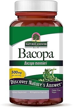Фото Nature's Answer Bacopa 500 мг 90 капсул