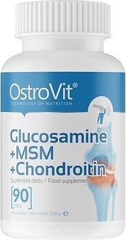 Фото OstroVit Glucosamine + MSM + Chondroitin 90 пігулок