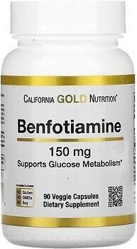 Фото California Gold Nutrition Benfotiamine 150 мг 90 капсул