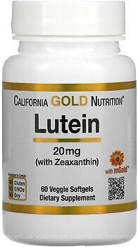 Фото California Gold Nutrition Lutein 20 мг 60 капсул