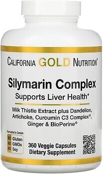 Фото California Gold Nutrition Silymarin Complex 360 капсул
