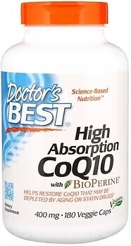 Фото Doctor's Best High Absorption CoQ10 with BioPerine 400 мг 180 капсул