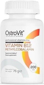 Фото OstroVit Vitamin B12 Methylocobalamin 200 пігулок