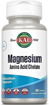 Фото KAL Magnesium Amino Acid Chelate 220 мг 100 пігулок