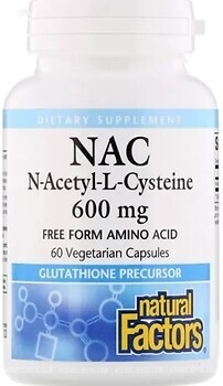 Фото Natural Factors NAC 600 мг 60 капсул