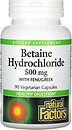 Фото Natural Factors Betaine Hydrochloride 500 мг 90 капсул