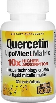 Фото Natural Factors Quercetin LipoMicel Matrix 30 капсул