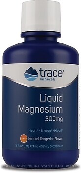 Фото Trace Minerals Liquid Magnesium 300 мг зі смаком мандарина 473 мл