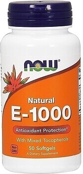 Фото Now Foods Vitamin E-1000 IU 50 капсул