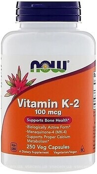 Фото Now Foods Vitamin K-2 100 мкг 250 капсул