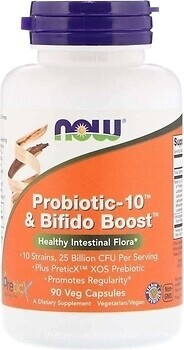 Фото Now Foods Probiotic-10 & Bifido Boost 90 капсул