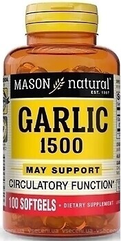 Фото Mason Natural Garlic Oil 1500 мг 100 капсул