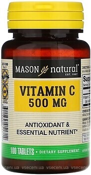 Фото Mason Natural Vitamin C 500 мг 100 таблеток