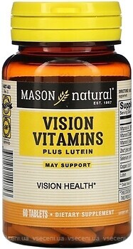 Фото Mason Natural Vision Vitamins Plus Lutein 60 таблеток