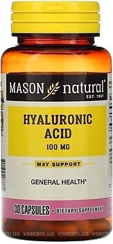 Фото Mason Natural Hyaluronic Acid 100 мг 30 капсул