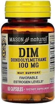 Фото Mason Natural DIM Diindolylmethane 100 мг 60 капсул