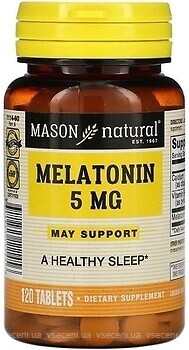 Фото Mason Natural Melatonin 5 мг 120 таблеток