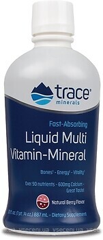 Фото Trace Minerals Liquid Multi Vitamin-Mineral зі смаком ягід 887 мл
