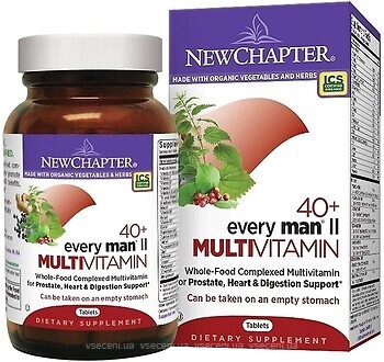 Фото New Chapter 40+ Every Man II Multivitamin 48 таблеток