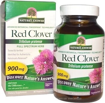 Фото Nature's Answer Red Clover 900 мг 90 капсул