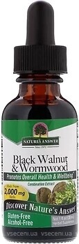 Фото Nature's Answer Black Walnut and Wormwood 2000 мг 30 мл