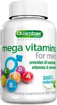 Фото Quamtrax Mega Vitamins for Men 60 таблеток