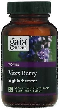 Фото Gaia Herbs Vitex Berry 1000 мг 60 капсул