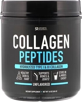 Фото Sports Research Collagen Peptides 454 г