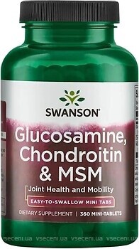 Фото Swanson Glucosamine, Chondroitin & MSM 360 таблеток