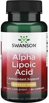 Фото Swanson Alpha Lipoic Acid 600 мг 60 капсул