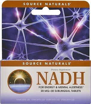 Фото Source Naturals NADH 20 мг 30 таблеток