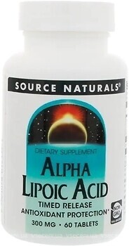 Фото Source Naturals Alpha Lipoic Acid 300 мг 60 таблеток