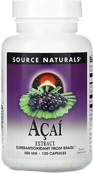 Фото Source Naturals Acai Extract 500 мг 120 капсул