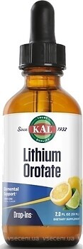 Фото KAL Lithium Orotate зі смаком лимона і лайма 60 мл