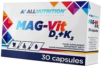 Фото All Nutrition Mag-Vit D3+K2 30 капсул