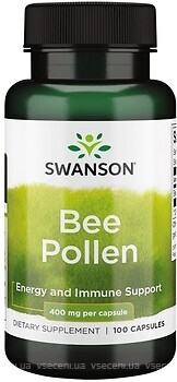 Фото Swanson Bee Pollen 400 мг 100 капсул