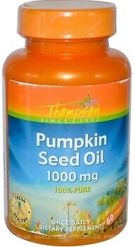 Фото Thompson Pumpkin Seed Oil 1000 мг 60 капсул