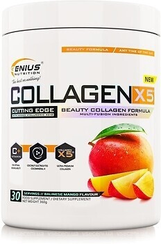 Фото Genius Nutrition Collagen X5 зі смаком манго 360 г