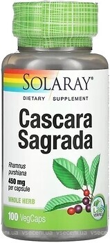 Фото Solaray Cascara Sagrada 450 мг 100 капсул