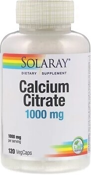 Фото Solaray Calcium Citrate 1000 мг 120 капсул