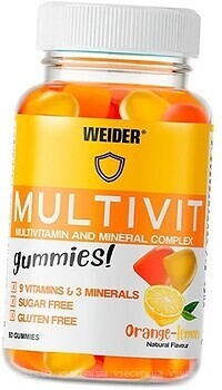 Фото Weider Multivitamin Gummies зі смаком апельсин-лимон 80 таблеток