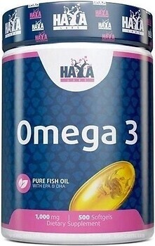 Фото Haya Labs Omega-3 1000 мг 500 капсул
