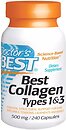 Фото Doctor's Best Collagen types 1 і 3 500 мг 240 таблеток
