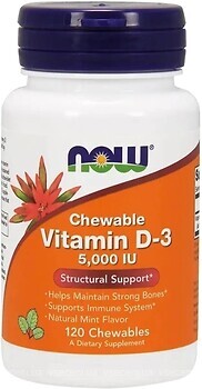 Фото Now Foods Vitamin D3 5000 IU 120 таблеток
