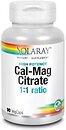Фото Solaray Calcium Magnesium Citrate 1000 мг/1000 мг 90 капсул (SOR04524)